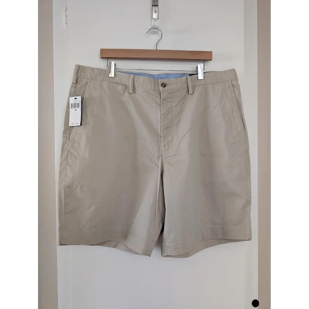 Polo Ralph Lauren Mens Khaki Chino Shorts Flat Front Stretch Classic Fit 9